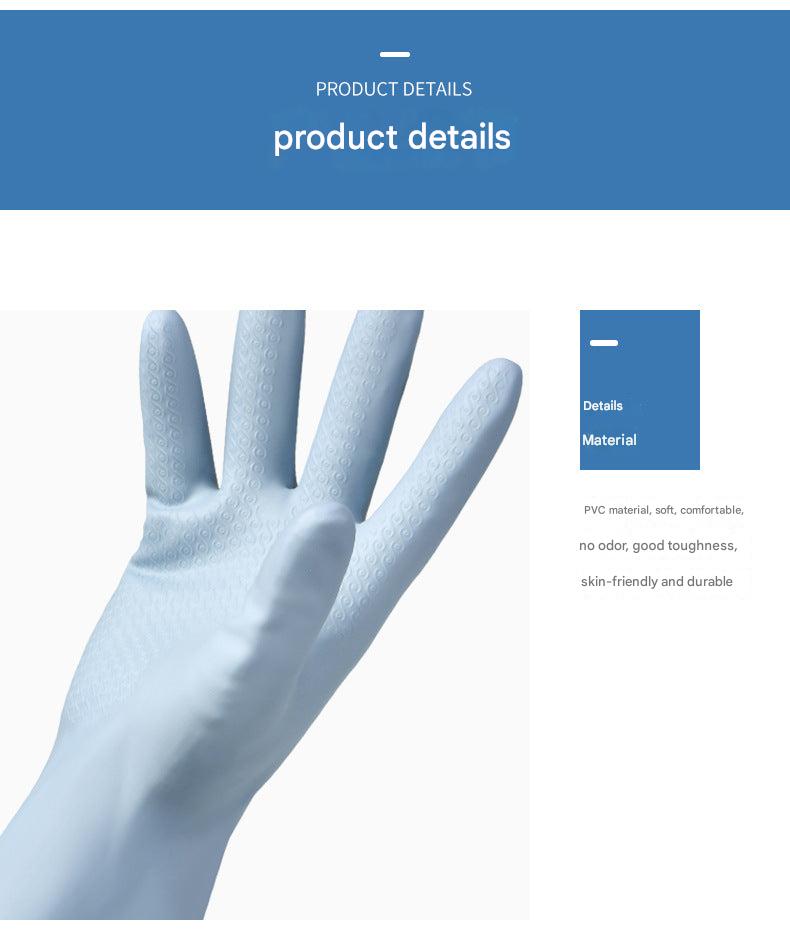 Pink rubber kitchen gloves