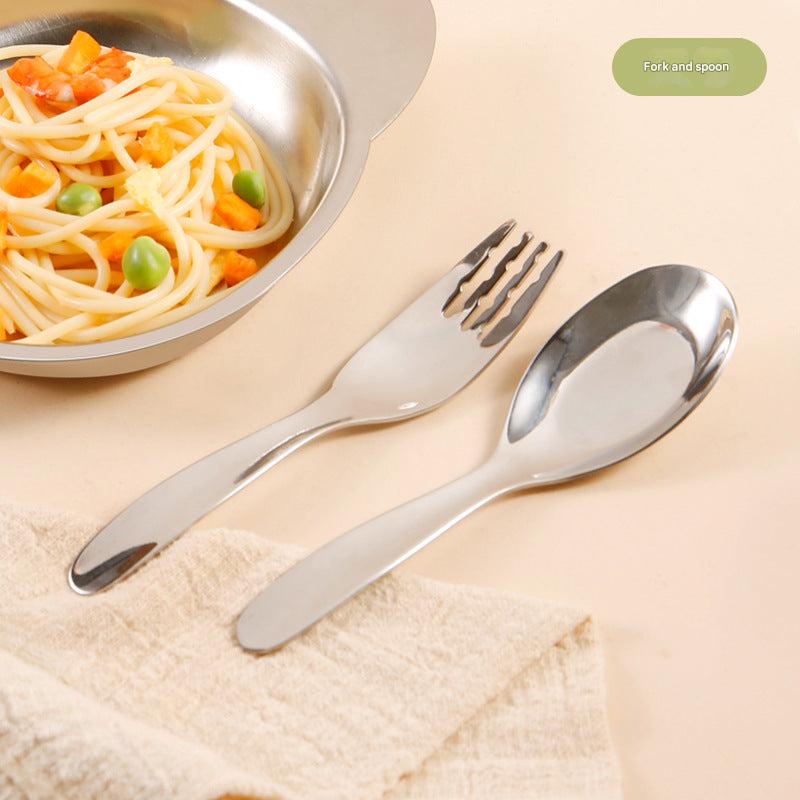 Durable cartoon animal stainless steel kids plate image 1