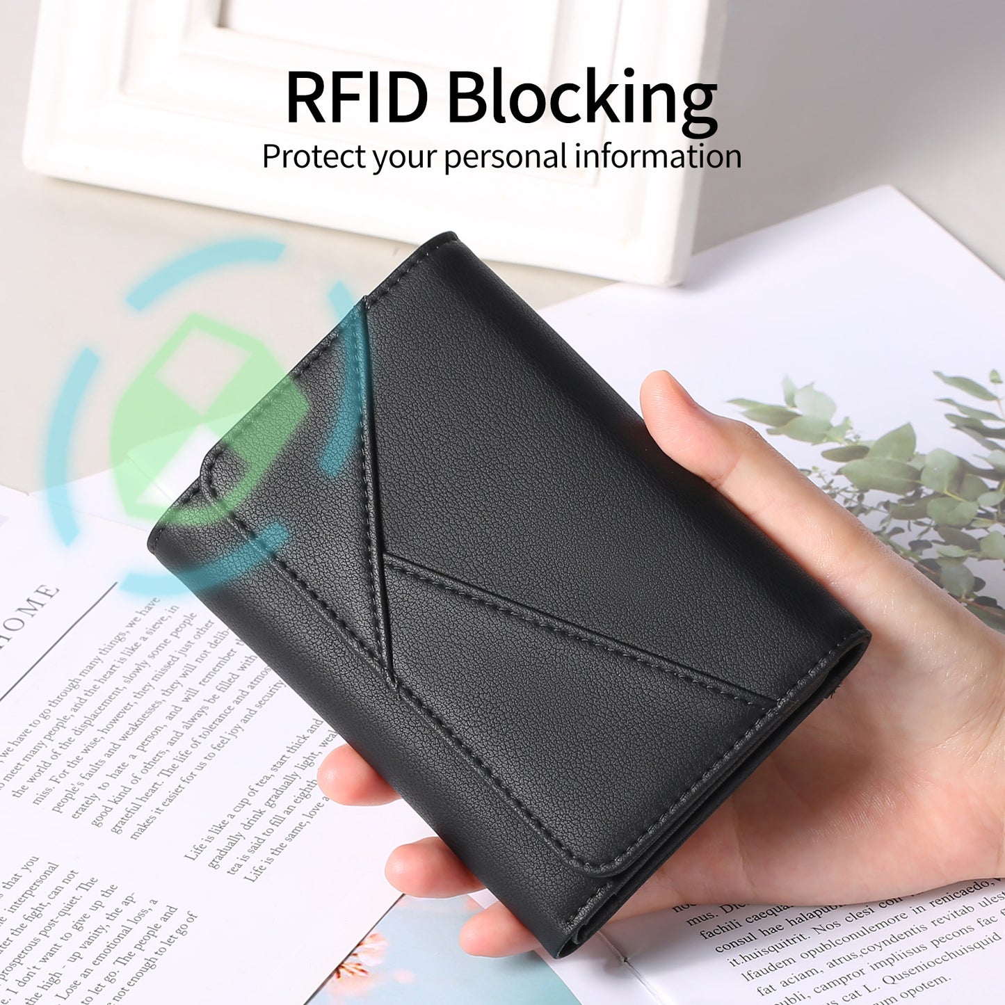 sky blue fashionable wallet