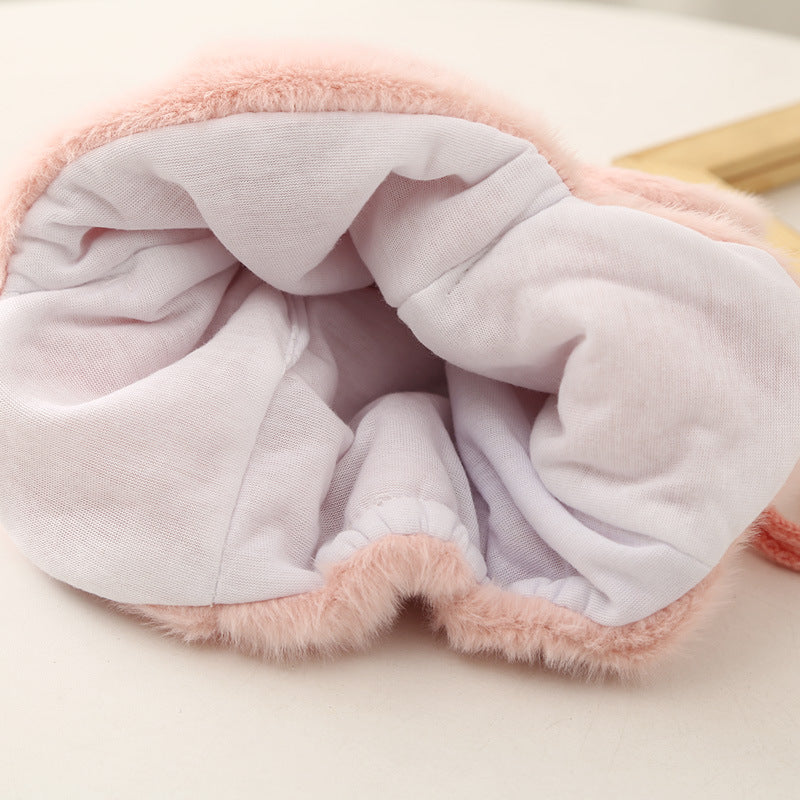 Cozy Plush Baby Hat Front View