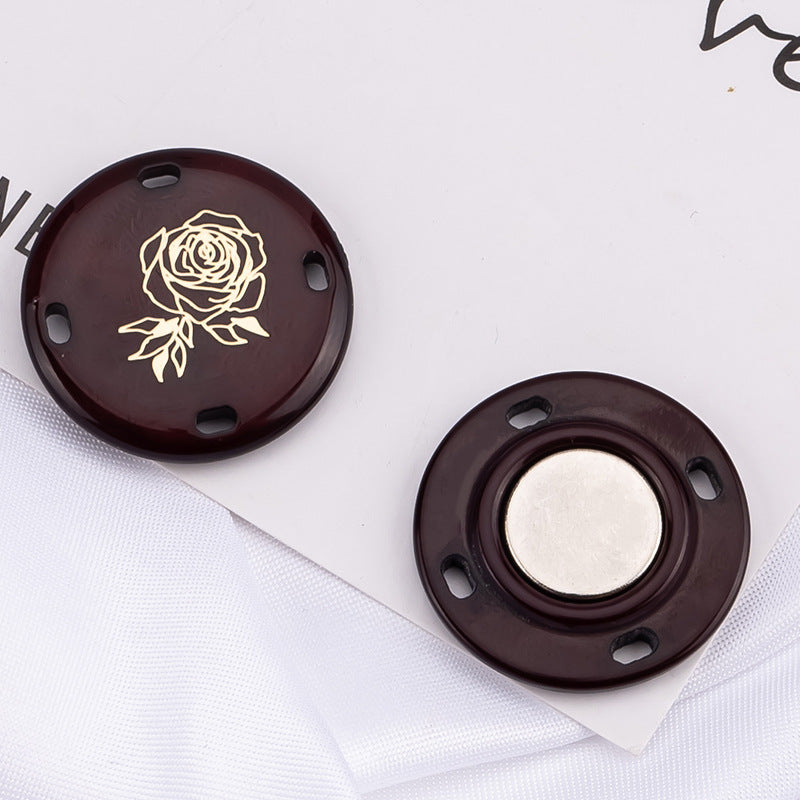 Detachable magnetic closure button