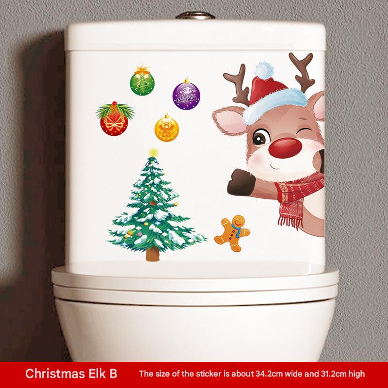 festive Santa toilet decal design 1