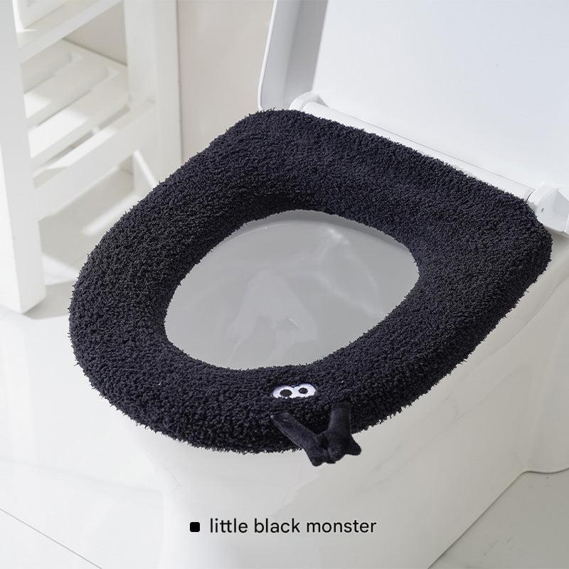 Black little monster toilet seat cover