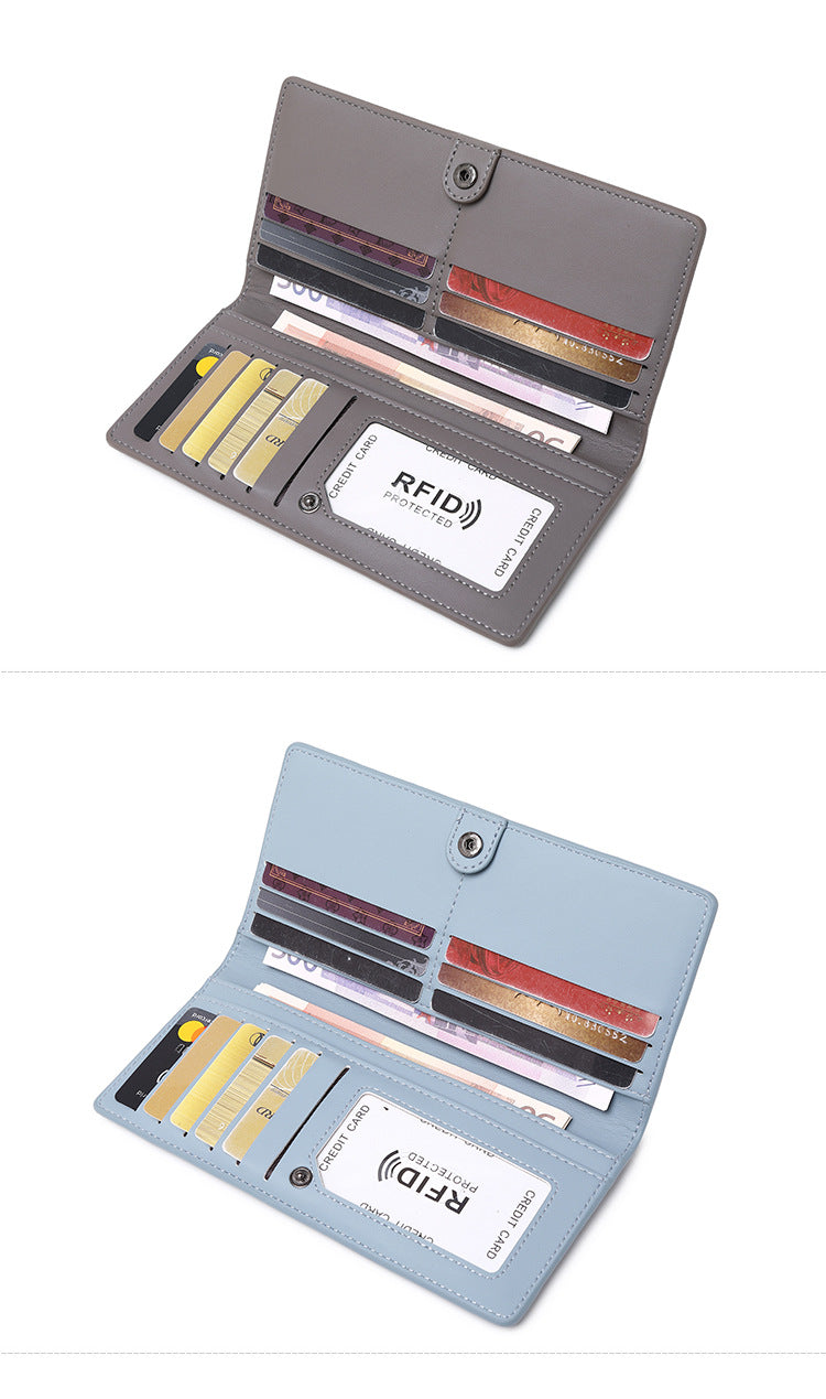 RFID blocking women's wallet in pink color