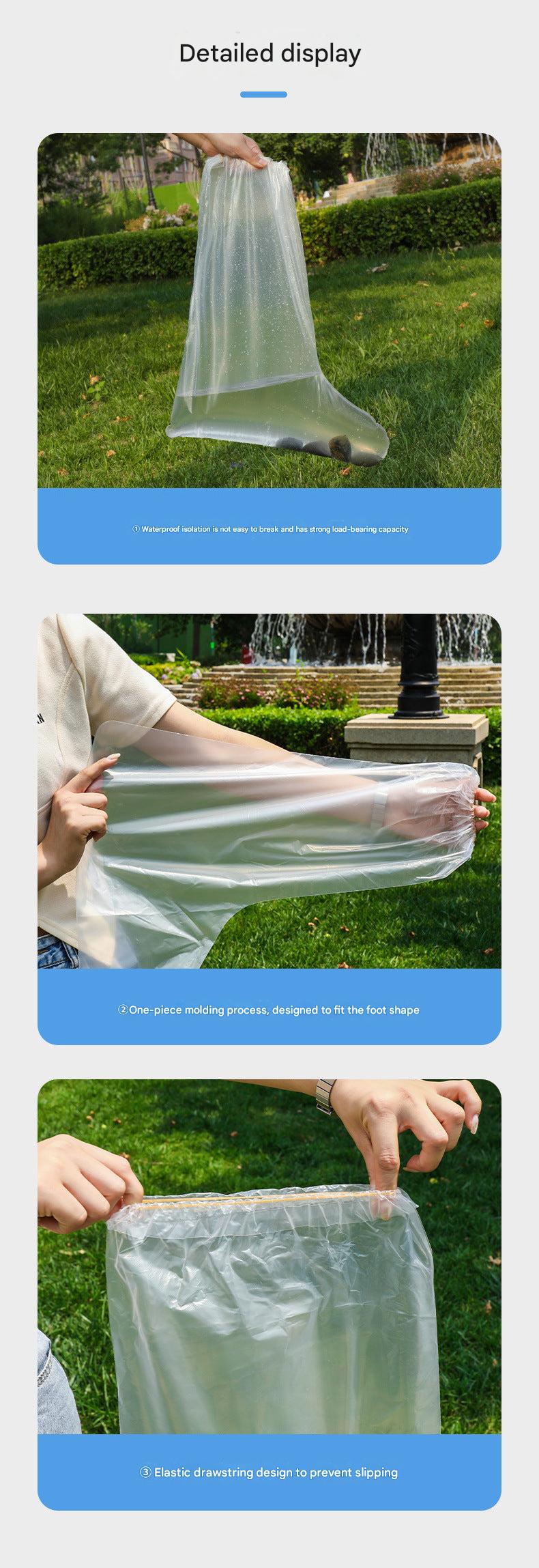 Heavy-duty shoe cover for rain protection