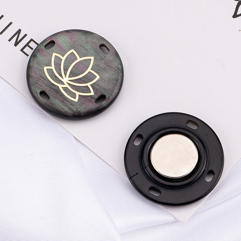 Magnetic button for curtains and shirts