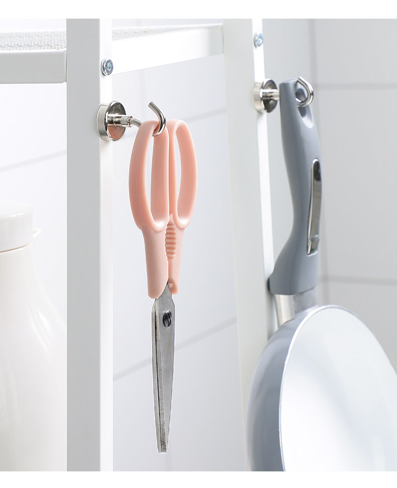 Magnetic hook holding kitchen utensils