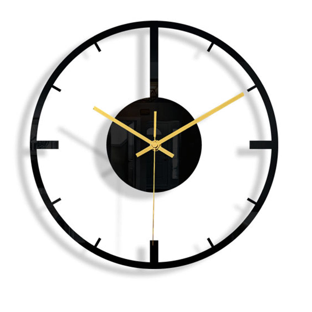 3mm thin black aesthetic wall clock for home