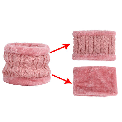 Colorful pom-pom knit hat for children
