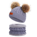 Double Pom-Pom Gray Set