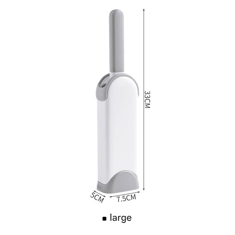Double-sided pet hair remover brush side view