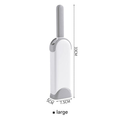 Double-sided pet hair remover brush side view