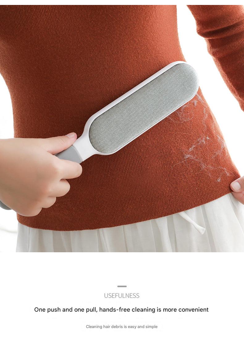 Double-sided pet hair remover brush ergonomic design