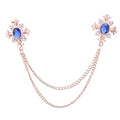 Gold Base Royal Blue Rhinestone