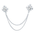 Silver Base White Rhinestone