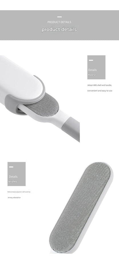 Double-sided pet hair remover brush cleaning fabric