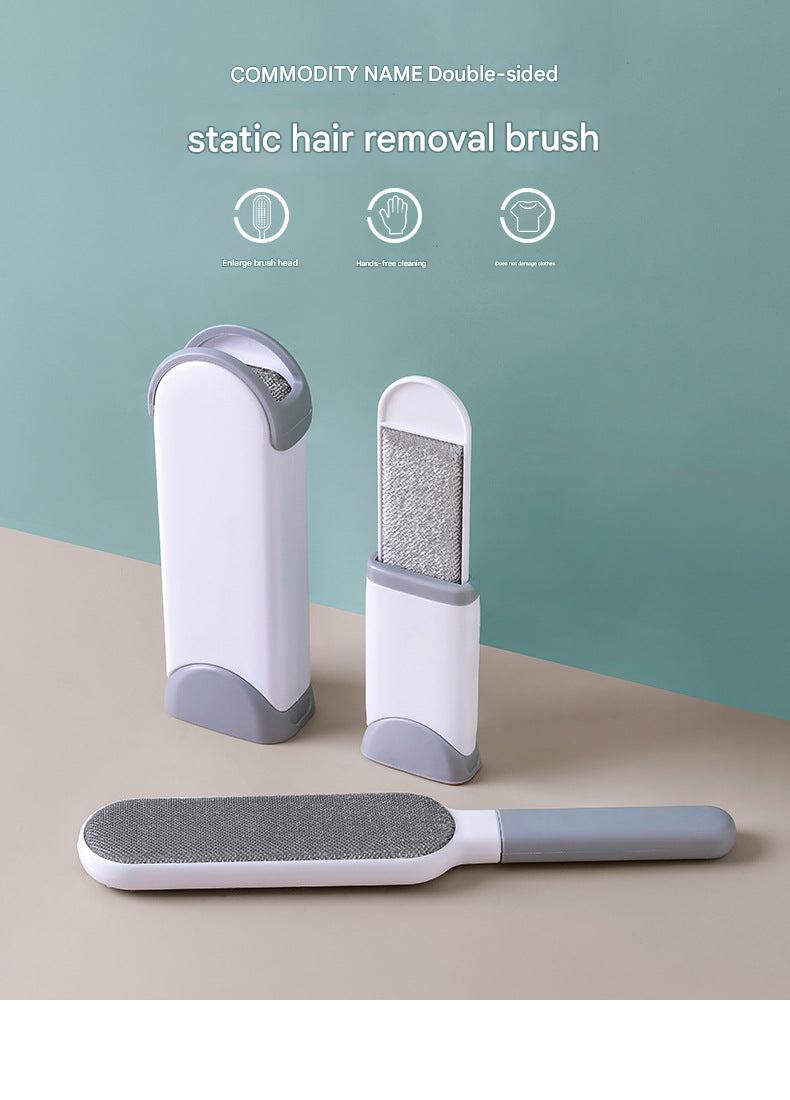 Double-sided pet hair remover brush front view