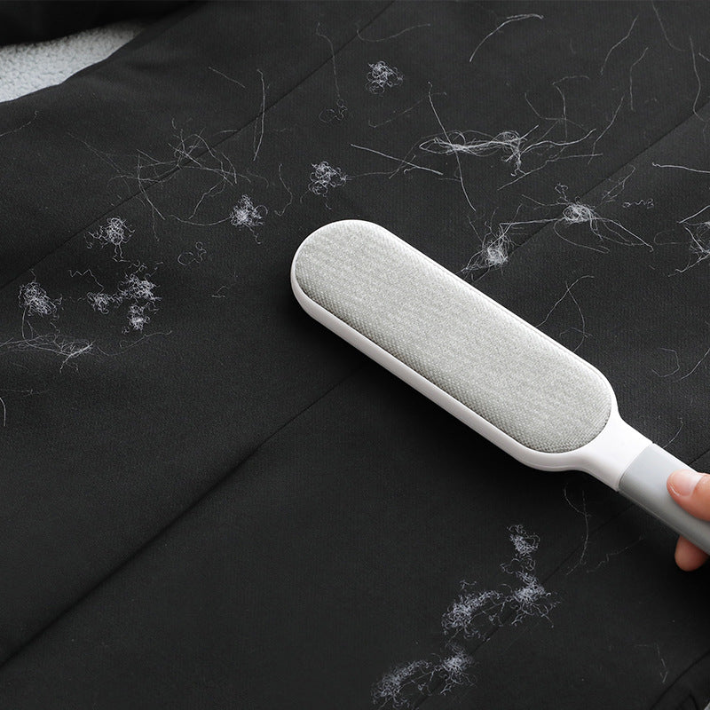 Double-sided pet hair remover brush with fur capture