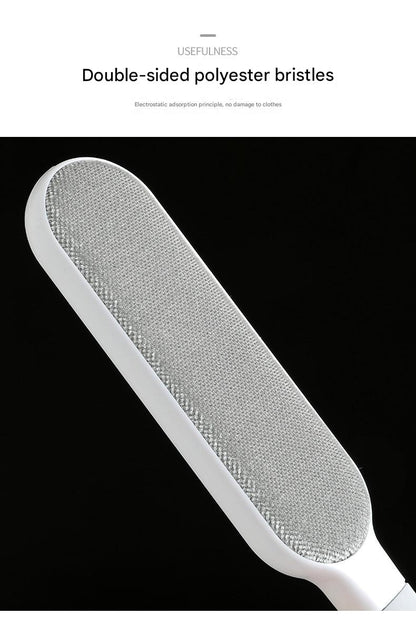 Double-sided pet hair remover brush with fur capture