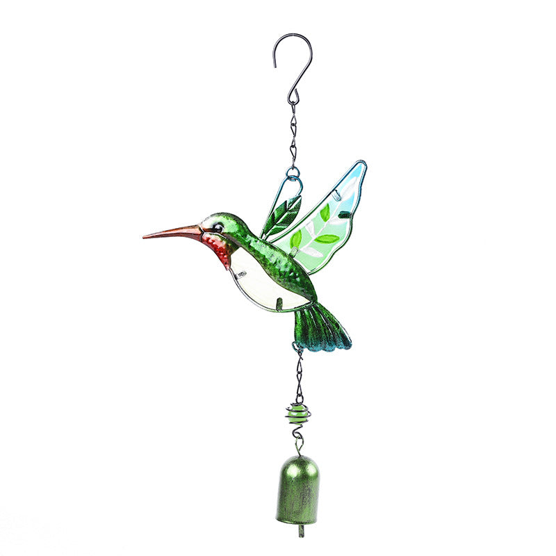 Colorful wind chime catching the sunlight
