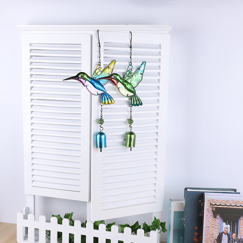 Wind chime producing melodic sounds outdoors