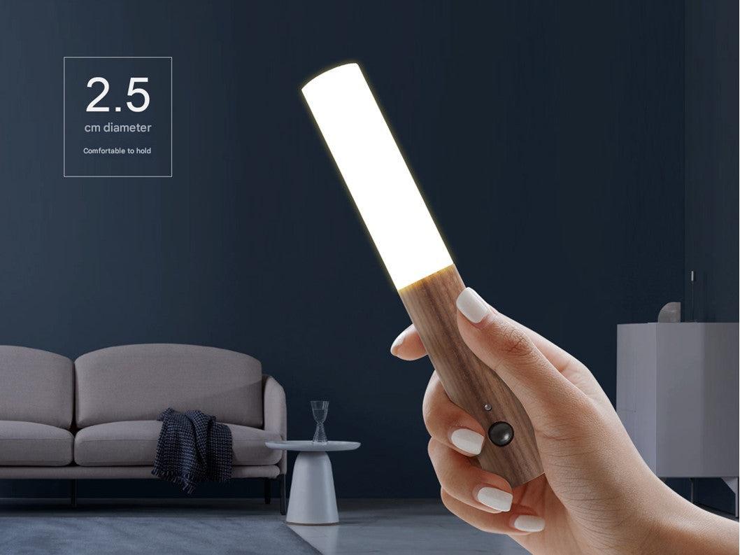 Rechargeable LED lamp in hallway