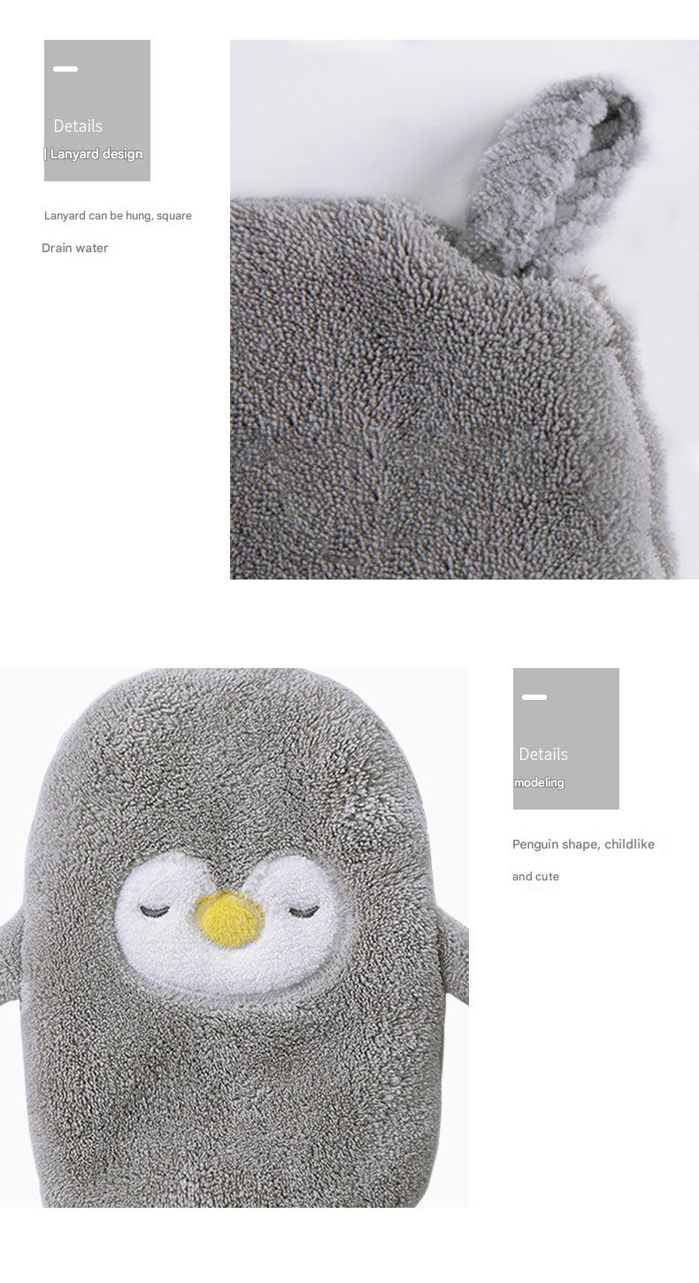 Soft pink absorbent hand towel hanging - image 2