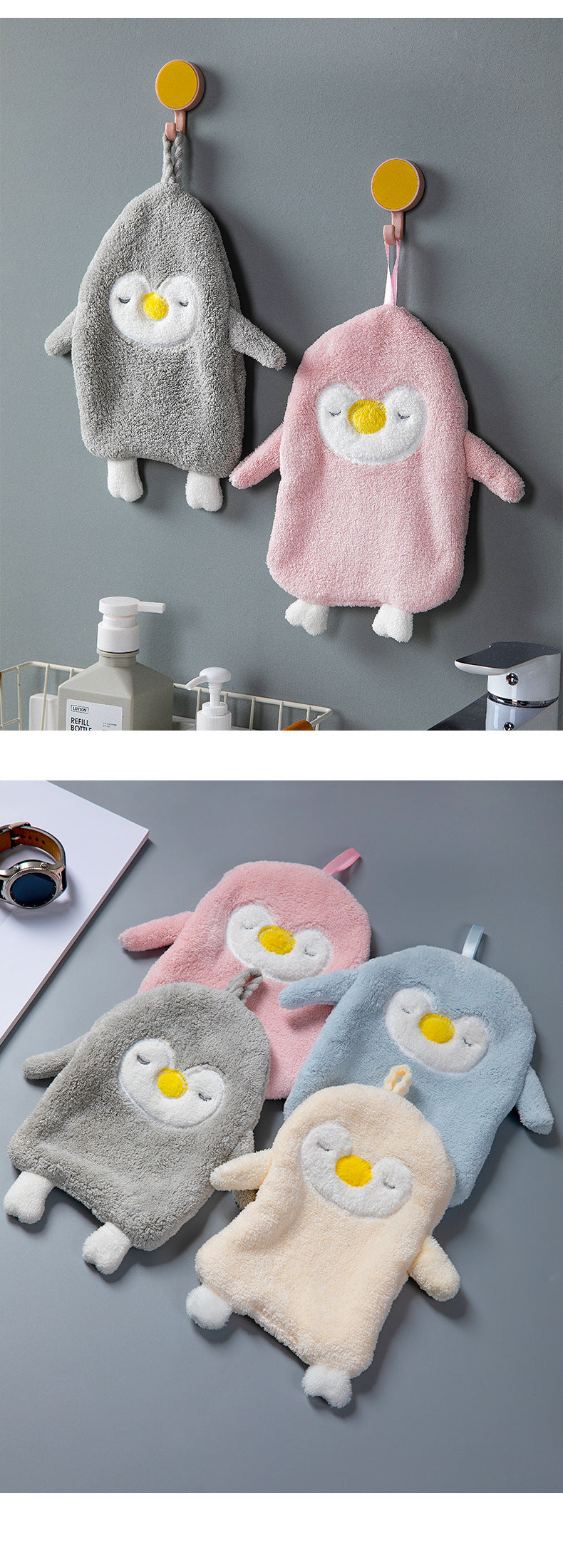 Cute and functional coral fleece hand towel - image 1