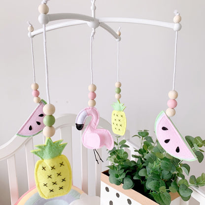 Interactive felt baby mobile hanging in nursery image 5