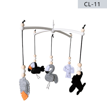 Soft color felt baby mobile image 10