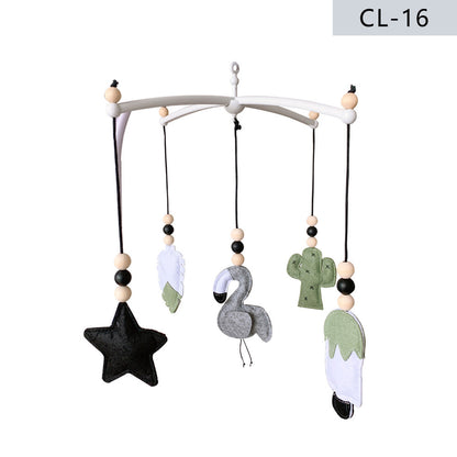 Interactive felt baby mobile hanging in nursery image 5