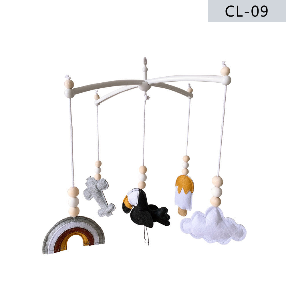 Close-up of Nordic style felt baby mobile image 2