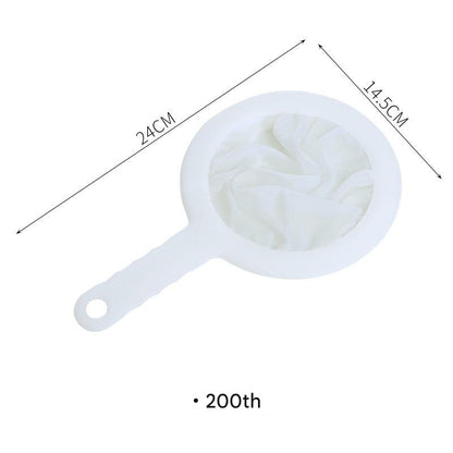 Durable plastic strainer for soups and beverages
