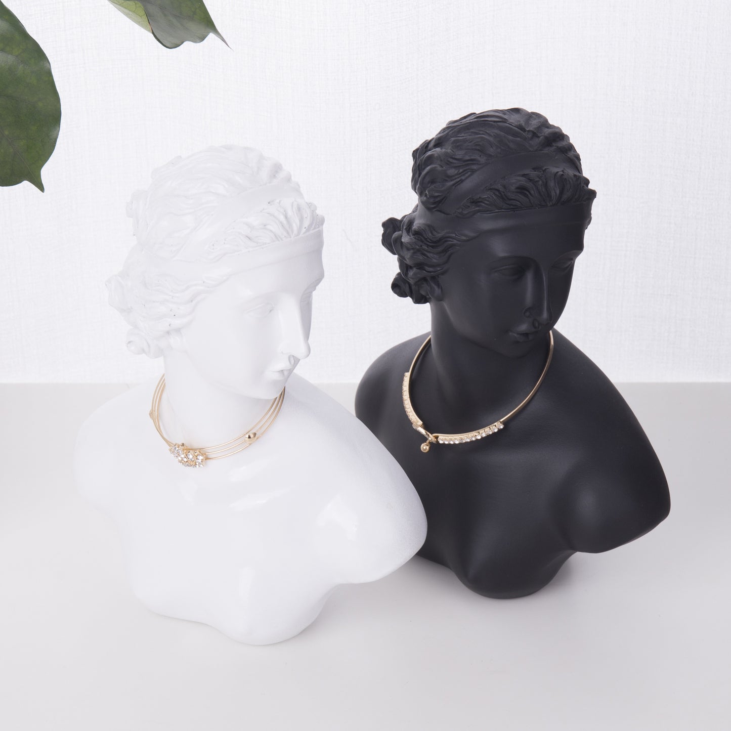 modern resin jewelry holder black finish