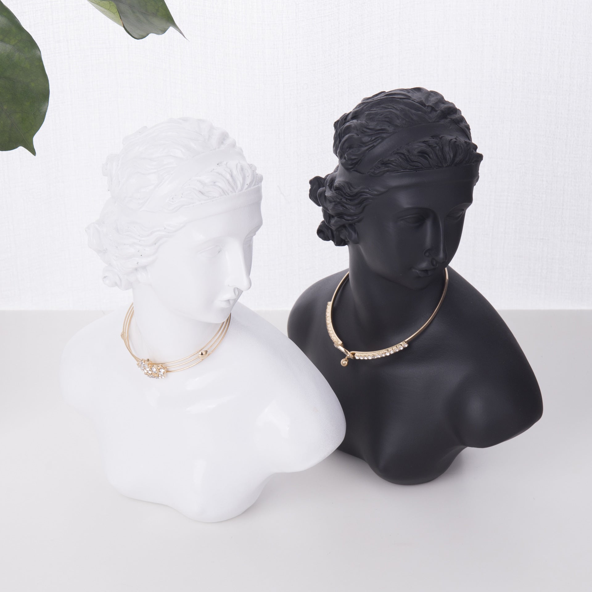 modern resin jewelry holder black finish