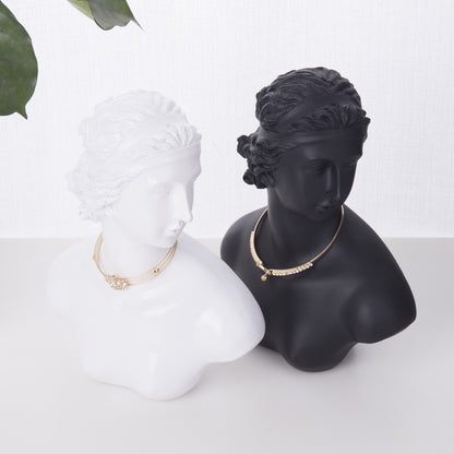 modern resin jewelry holder black finish