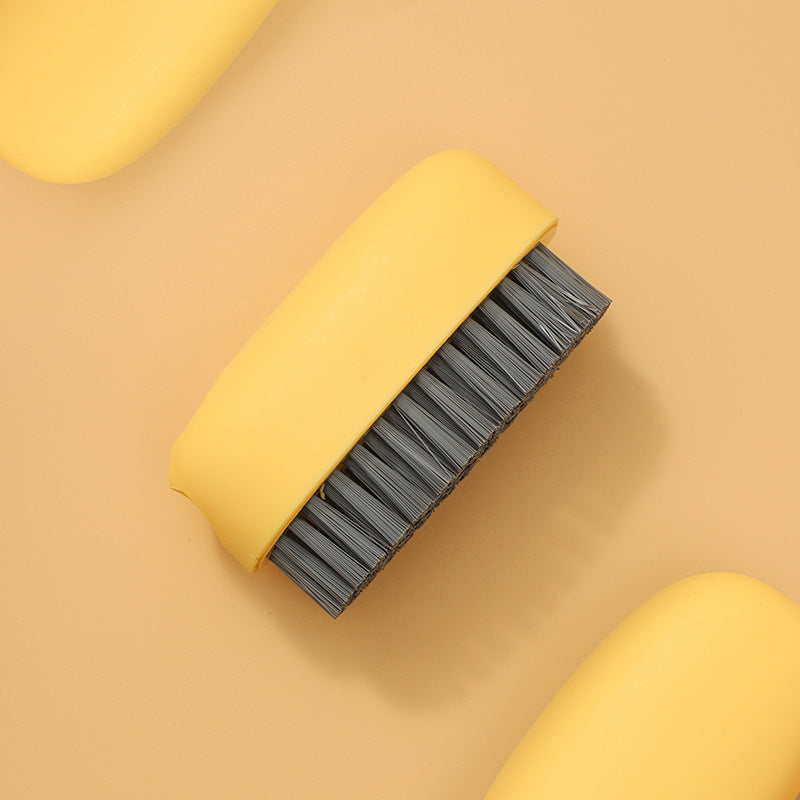 Purple cleaning brush for laundry and shoes