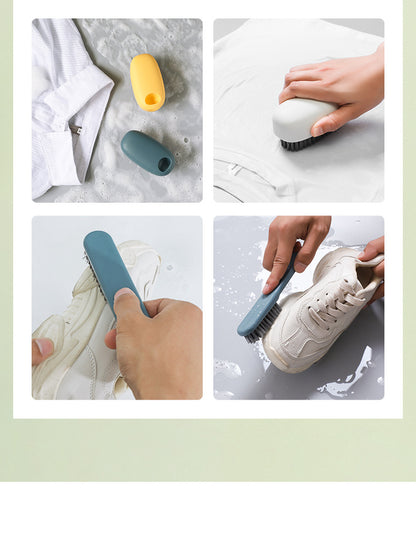 Blue cleaning brush for laundry and shoes
