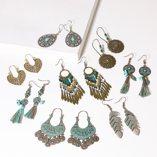 Colorful Beads and Tassels Earrings image 2
