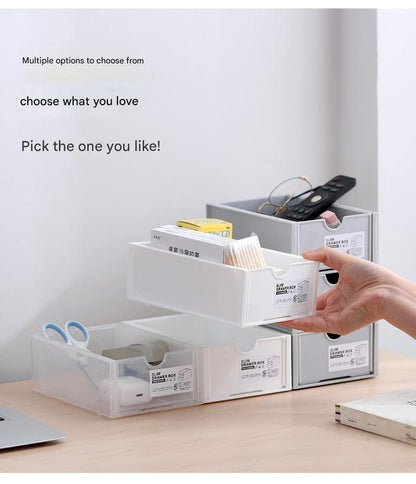 Multi-functional storage box for cosmetics and office supplies