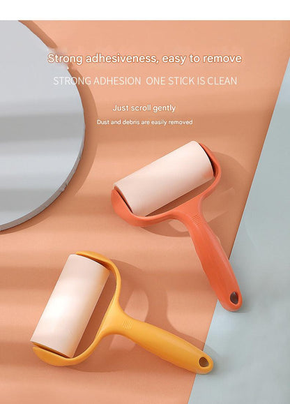 display of lint roller peeling feature with removable layer