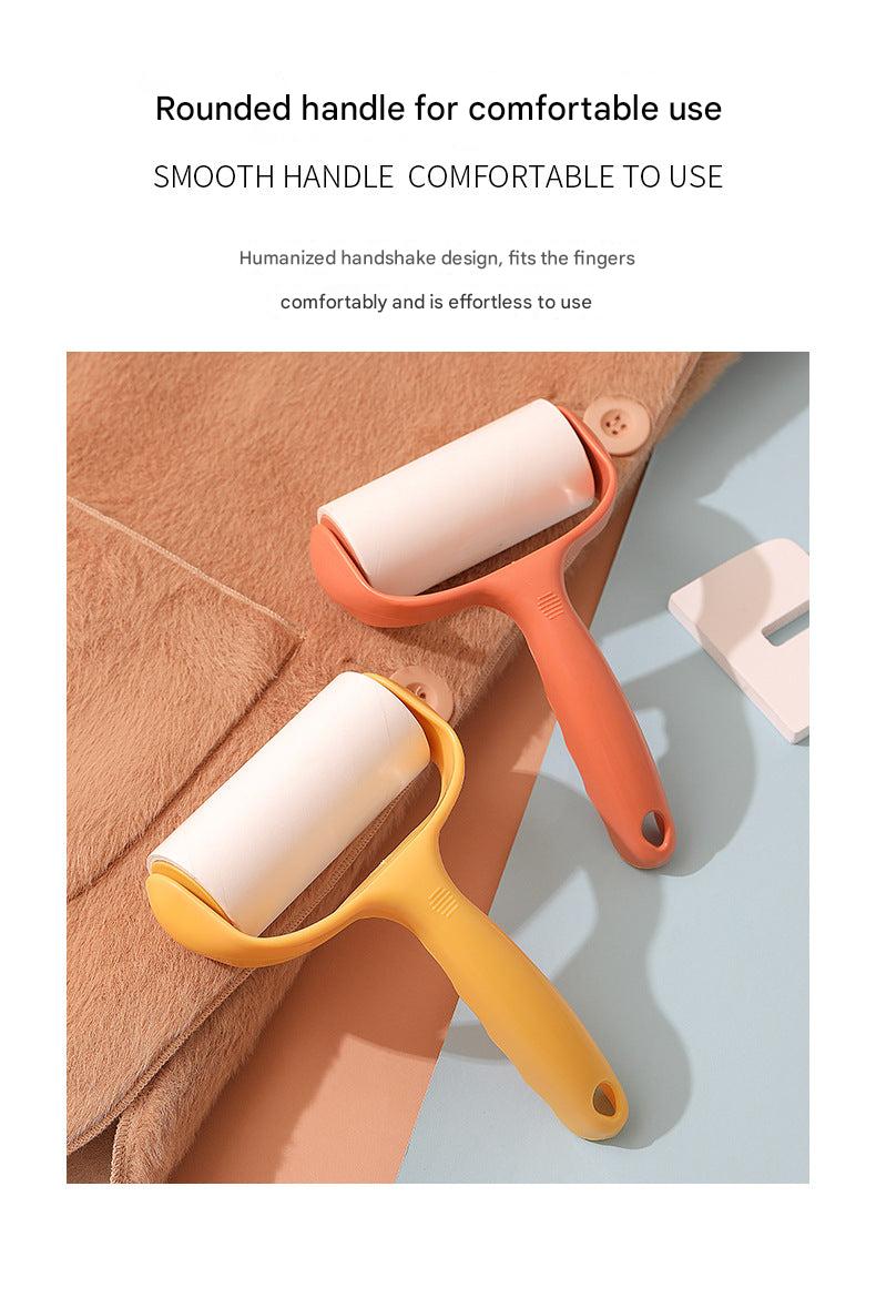 colorful lint rollers in various stages of use