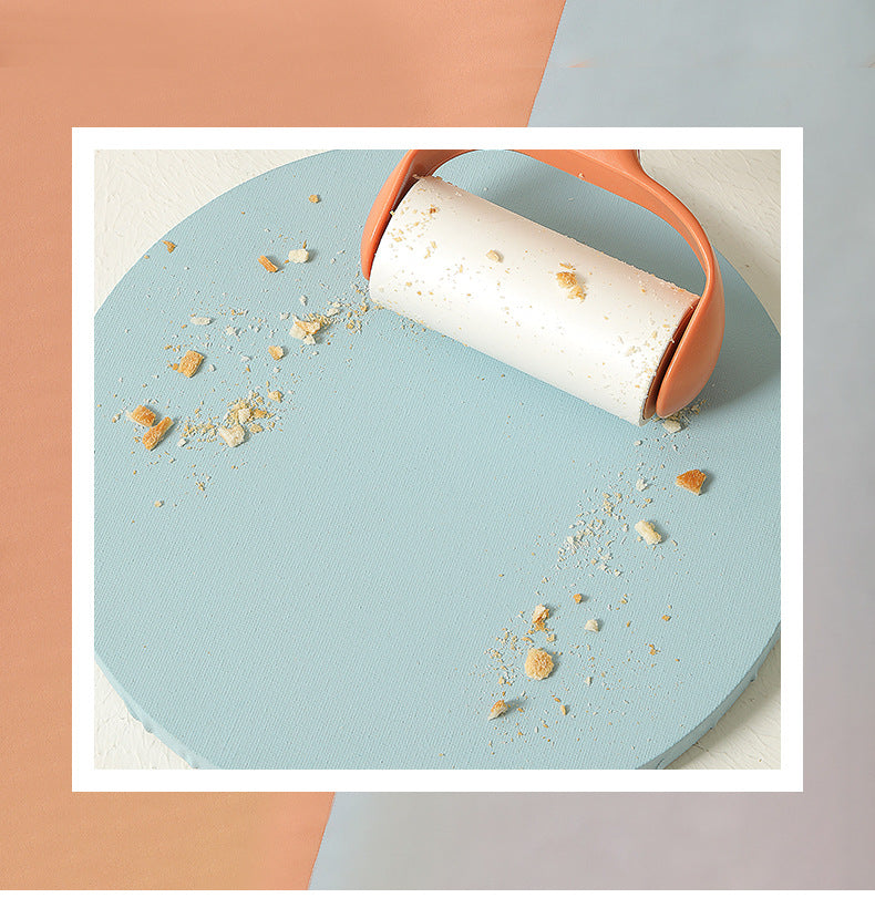 isometric view of colorful lint rollers on white background