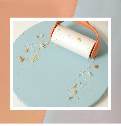 isometric view of colorful lint rollers on white background