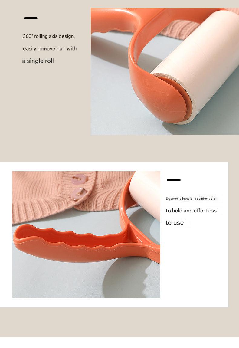 display of lint roller peeling feature with removable layer