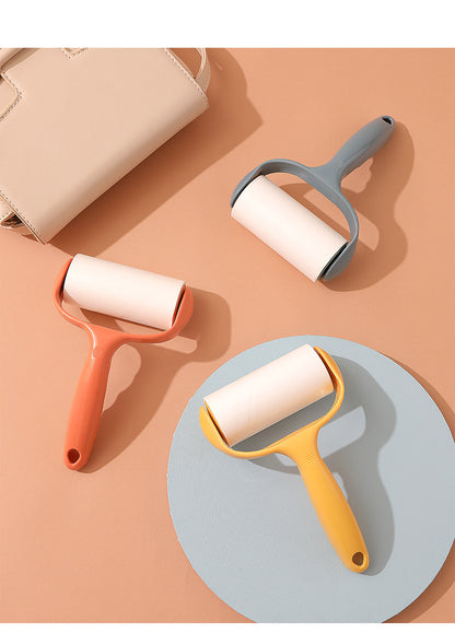 isometric view of colorful lint rollers on white background