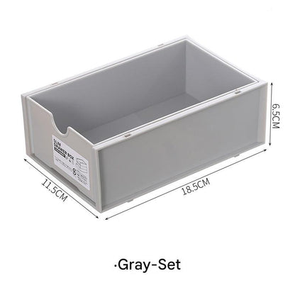 Desk organizer with stackable design on a desk