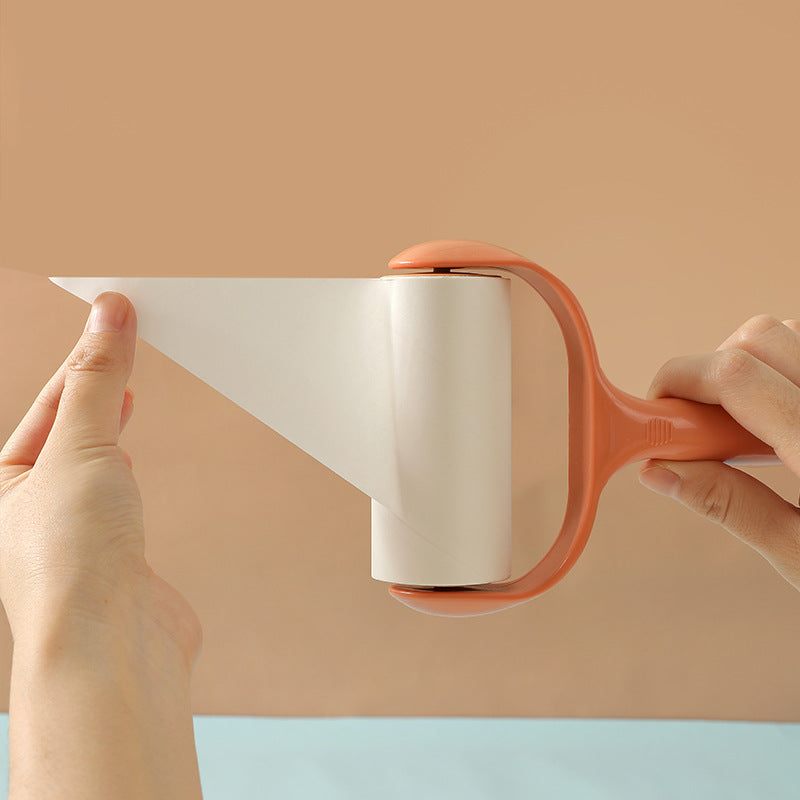 display of lint roller peeling feature with removable layer