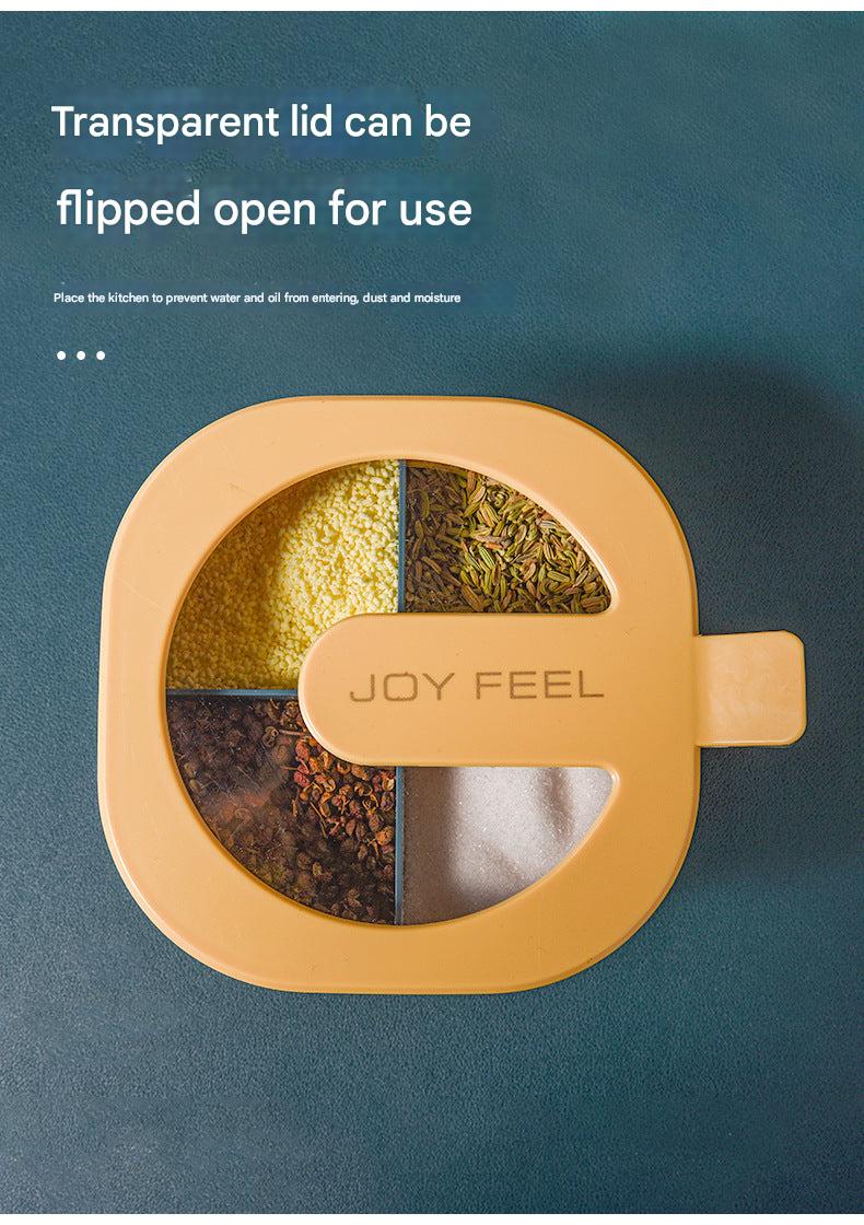 Four compartment spice container