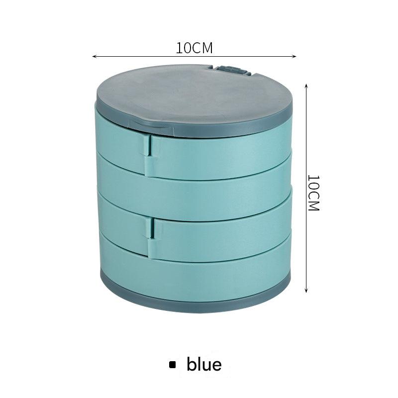 Plastic jewelry organizer showcasing multiple compartments